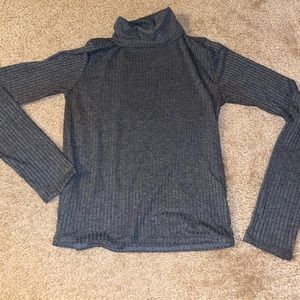Grey turtle neck